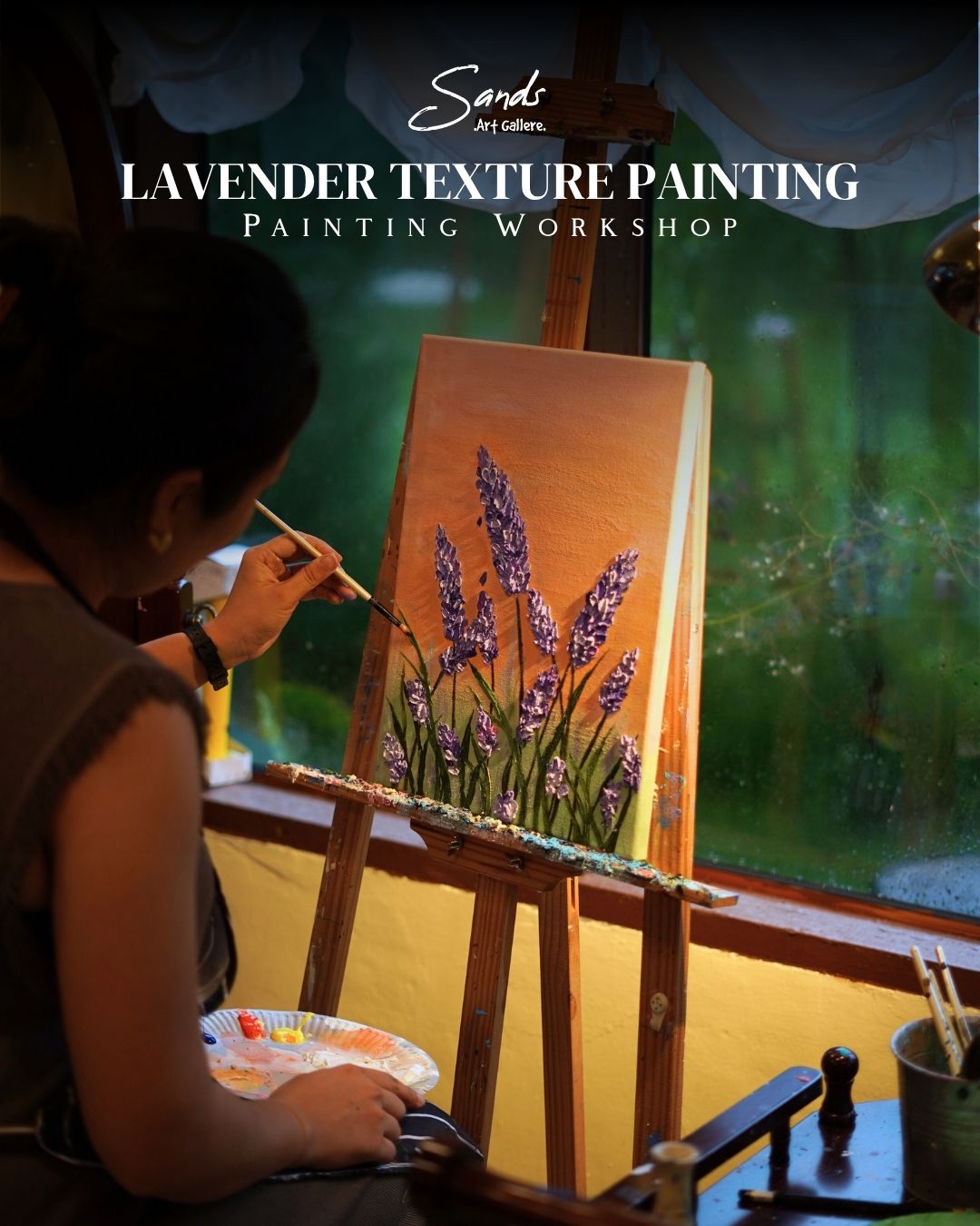 Lavender Texture Painting - Painting Workshop
