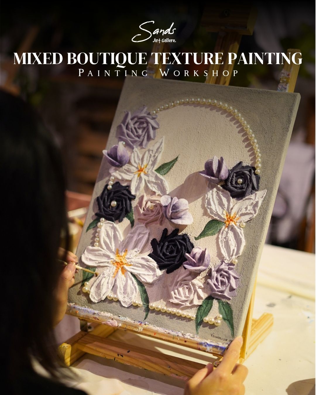 Mixed Boutique Texture Painting - Painting Workshop