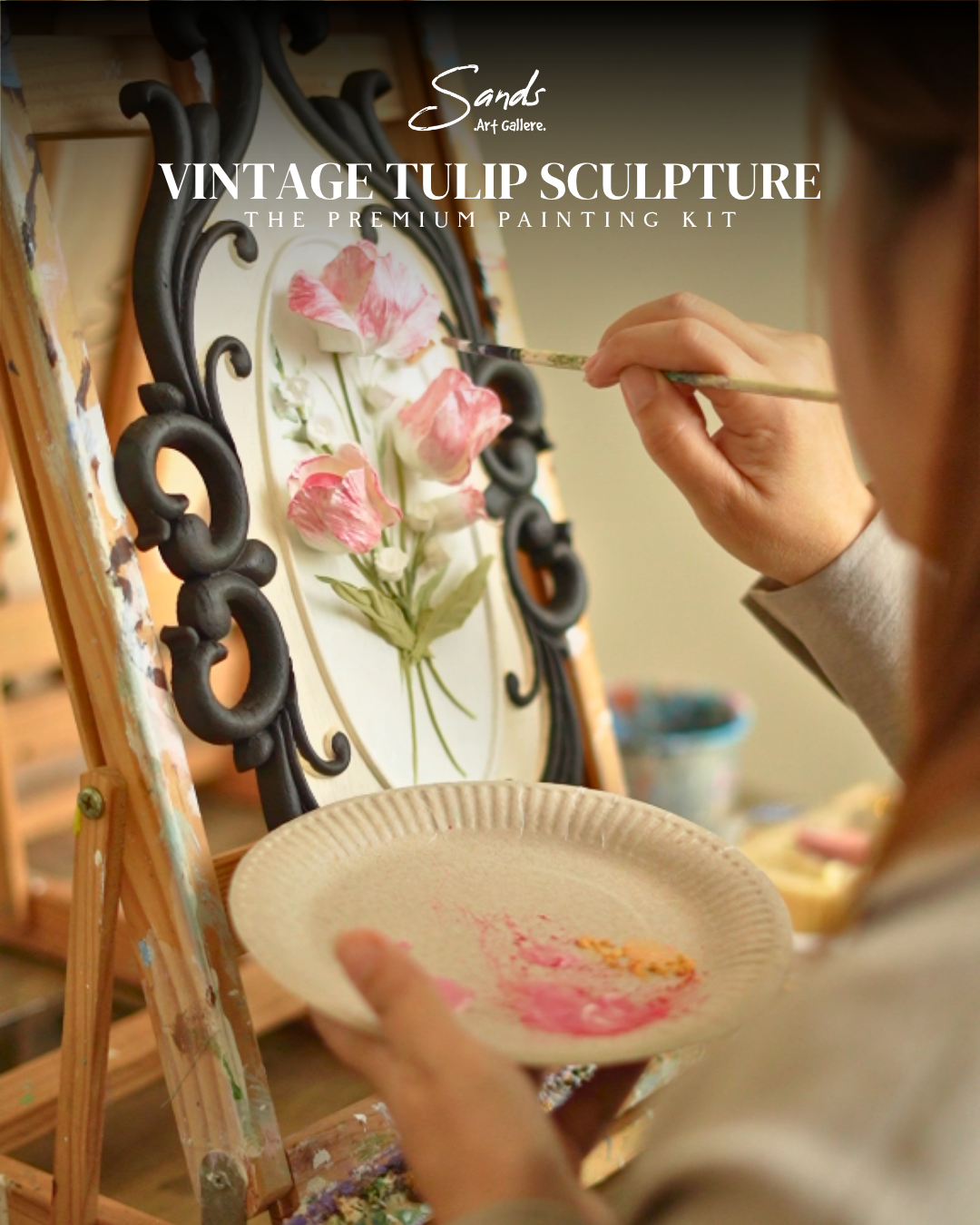 Vintage Tulip Sculpture - All in One Box Painting Kit