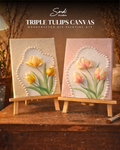 Triple Tulip Canvas - All in One Box Painting Kit